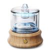 Арома дифузер STELS EssenceGlass EG1 с прозрачен стъклен резервоар и дървена основа