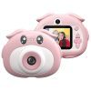 Детски фотоапарат STELS PiggyCam K300 с дизайн на прасенце в розов цвят, дигитален фотоапарат с екран и лесни за използване бутони за деца.