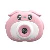 Детски фотоапарат STELS PiggyCam K300 във формата на сладко розово прасенце, удобен и лесен за употреба дигитален фотоапарат за деца.