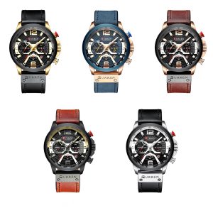 Мъжки часовник Curren Aviator Chrono, Естествена Кожа