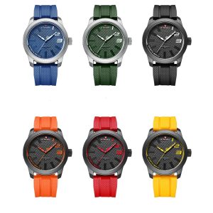 Спортни часовници Naviforce с цветни силиконови каишки в различни цветове: син, зелен, черен, оранжев, червен и жълт