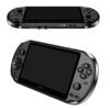 Конзола за игри STELS X12 Pro в черен цвят, представена от два различни ъгъла.