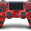 Джойстик за PS4 DualShock 4 Red Camouflage с червено-черен камуфлажен дизайн, ергономичен корпус и прецизни бутони.