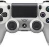Джойстик за PS4 DualShock 4 Silver контролер PlayStation 4, представен в сребрист цвят с изчистен дизайн и ергономични форми.