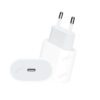 STELS Зарядно устройство за Айфон в бял цвят с адаптер и USB-C порт за бързо зареждане.