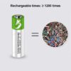 Акумулаторни батерии STELS AA с до 1200 цикъла на зареждане, заместващи множество обикновени батерии.