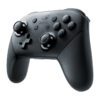 Безжичен контролер nintendo switch pro controller в сив цвят, страничен изглед с удобен и ергономичен дизайн.
