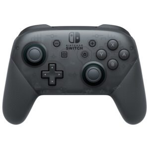 Безжичен контролер nintendo switch pro controller в стилен сив цвят с ергономичен дизайн и удобен захват.