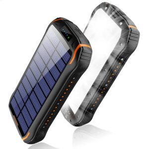 Външна батерия STELS PowerMax 20K със соларен панел – мощна преносима батерия с устойчив дизайн, подходяща за зареждане на открито.