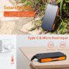 Соларна батерия STELS SolarPro 16K с двойни входове – Type-C и Micro USB, за максимално удобство при зареждане.