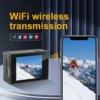 action camera с безжична връзка към телефон за бързо споделяне