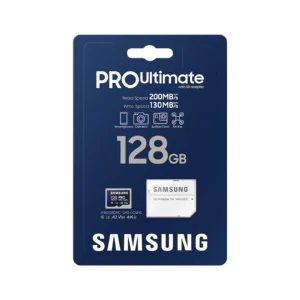 Оригинална опаковка на бърза карта памет Samsung PRO Ultimate microSD 128GB