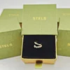 Позлатени сребърни обеци с цирконий STELS Nova в кутийка за бижута STELS Nova